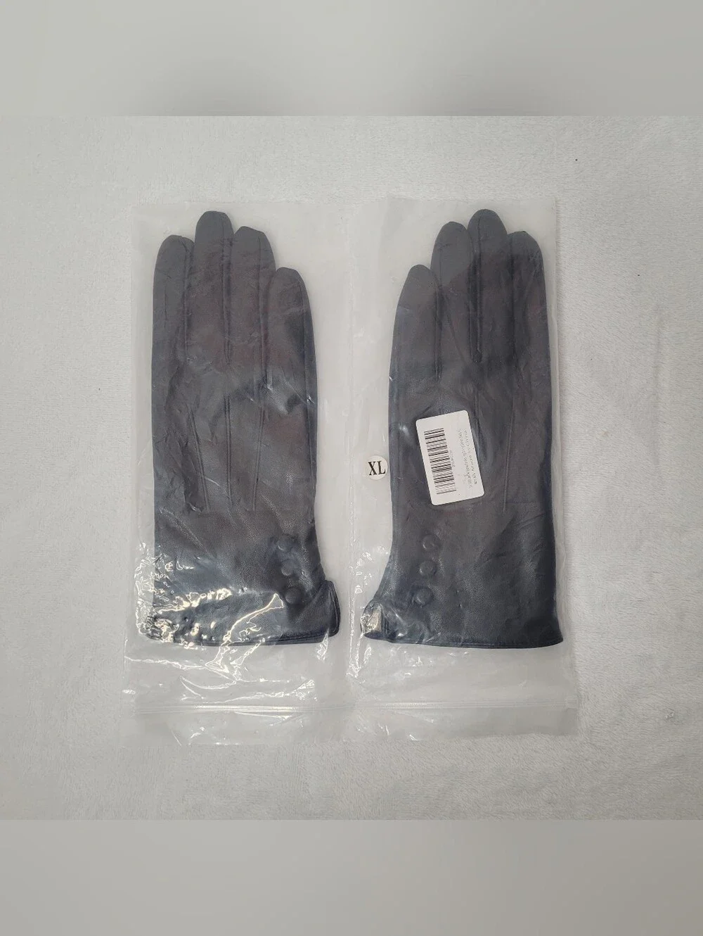 PU Leather Gloves XL Black Gloves Touch Screen Texting Cashmere Wool Lined Warm